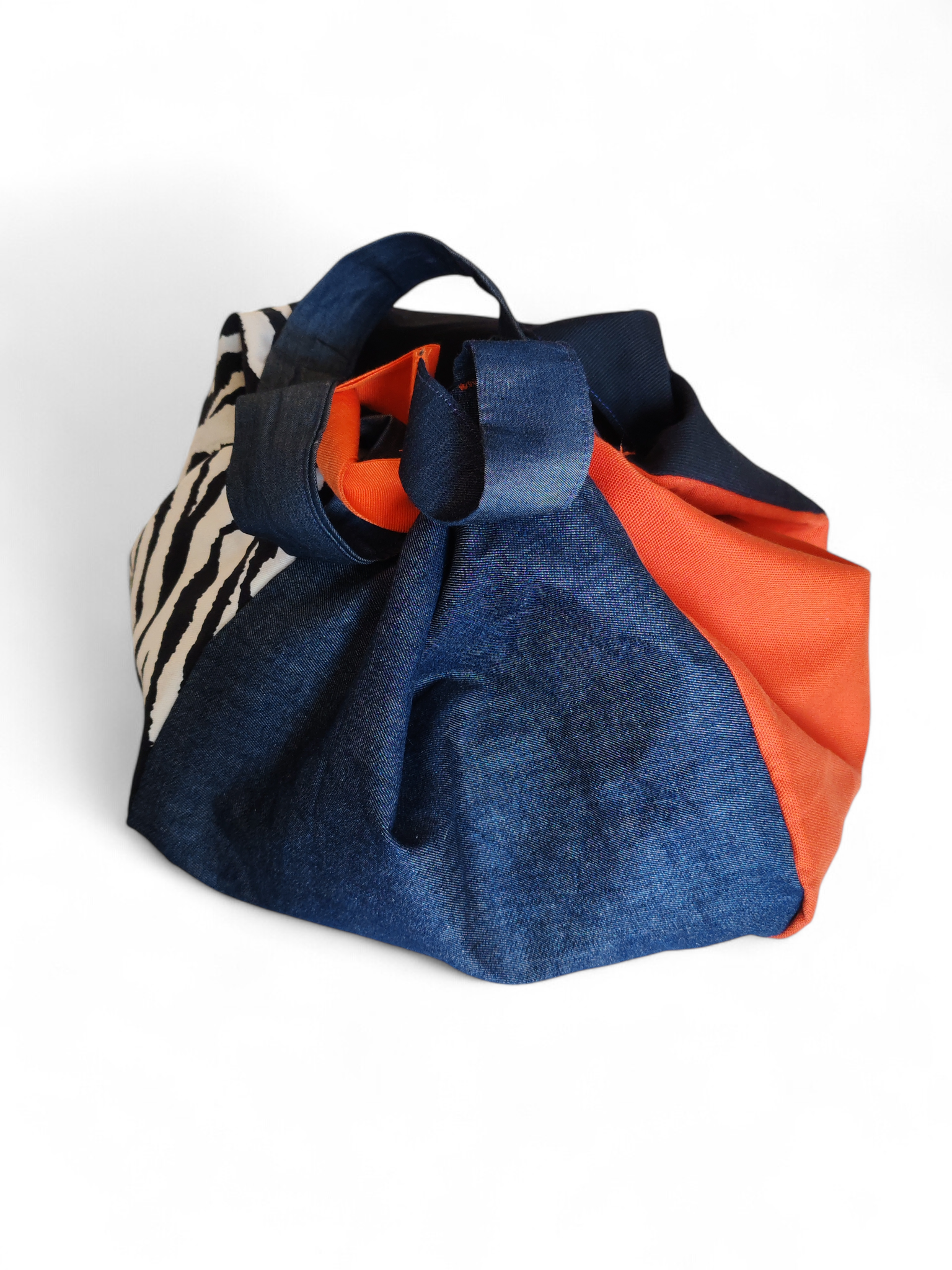 Borsa zebra e jeans double face