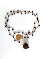 Collana ciondolo nero e dorato