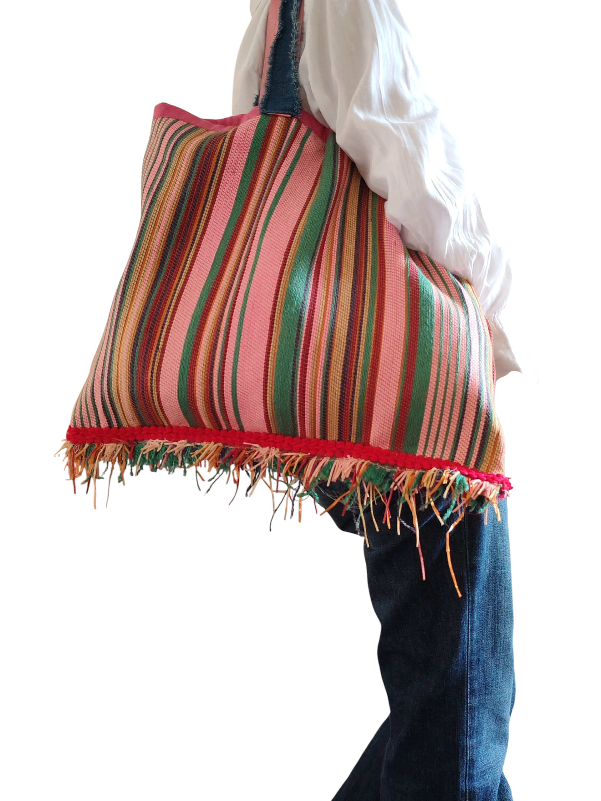 Borsa in yuta multicolore
