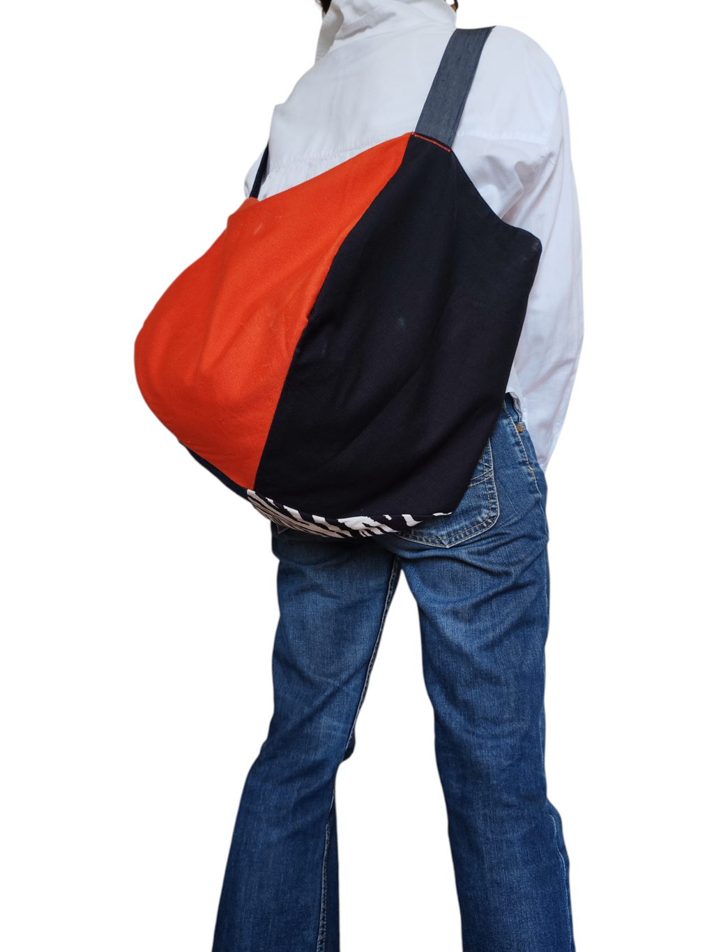 Borsa zebra e jeans double face