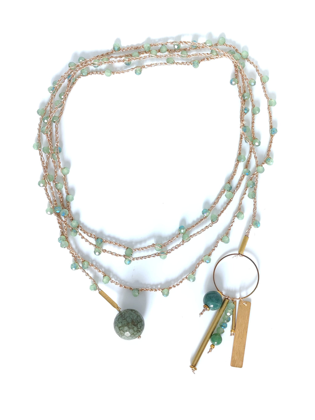 Collana verde con ciondolo
