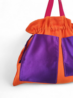 Borsa in lino e raso