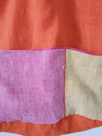 Borsa in lino con tasche esterne