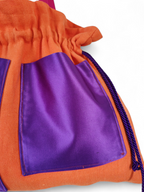 Borsa in lino e raso