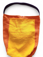 Borsa in lino con tasca esterna
