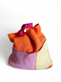 Borsa in lino con tasche esterne