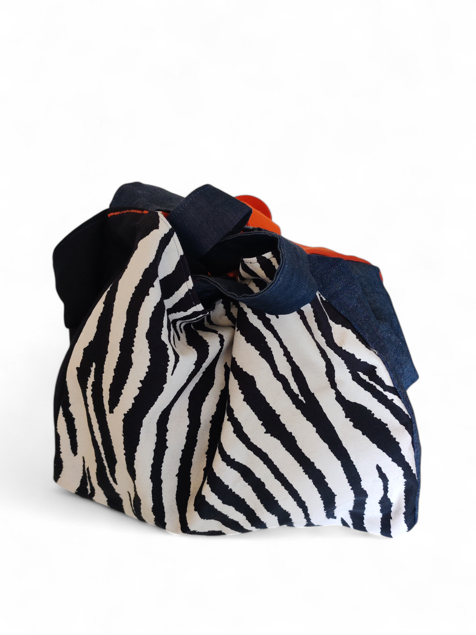 Borsa zebra e jeans double face
