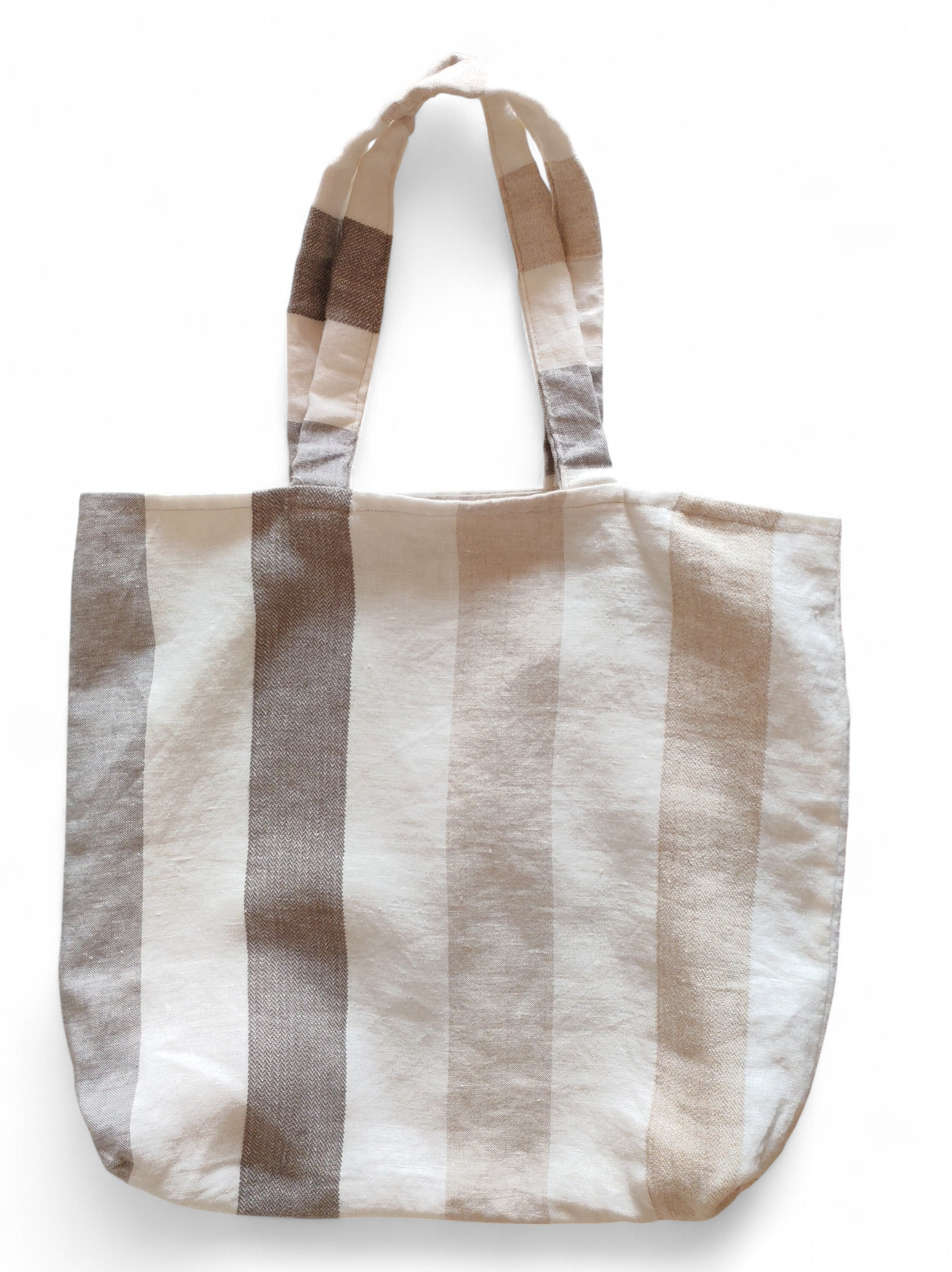 Borsa in lino a righe