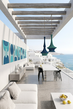 Paralume artigianale - oceano mare