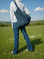 Borsa zaino double face jeans leggero e fantasia