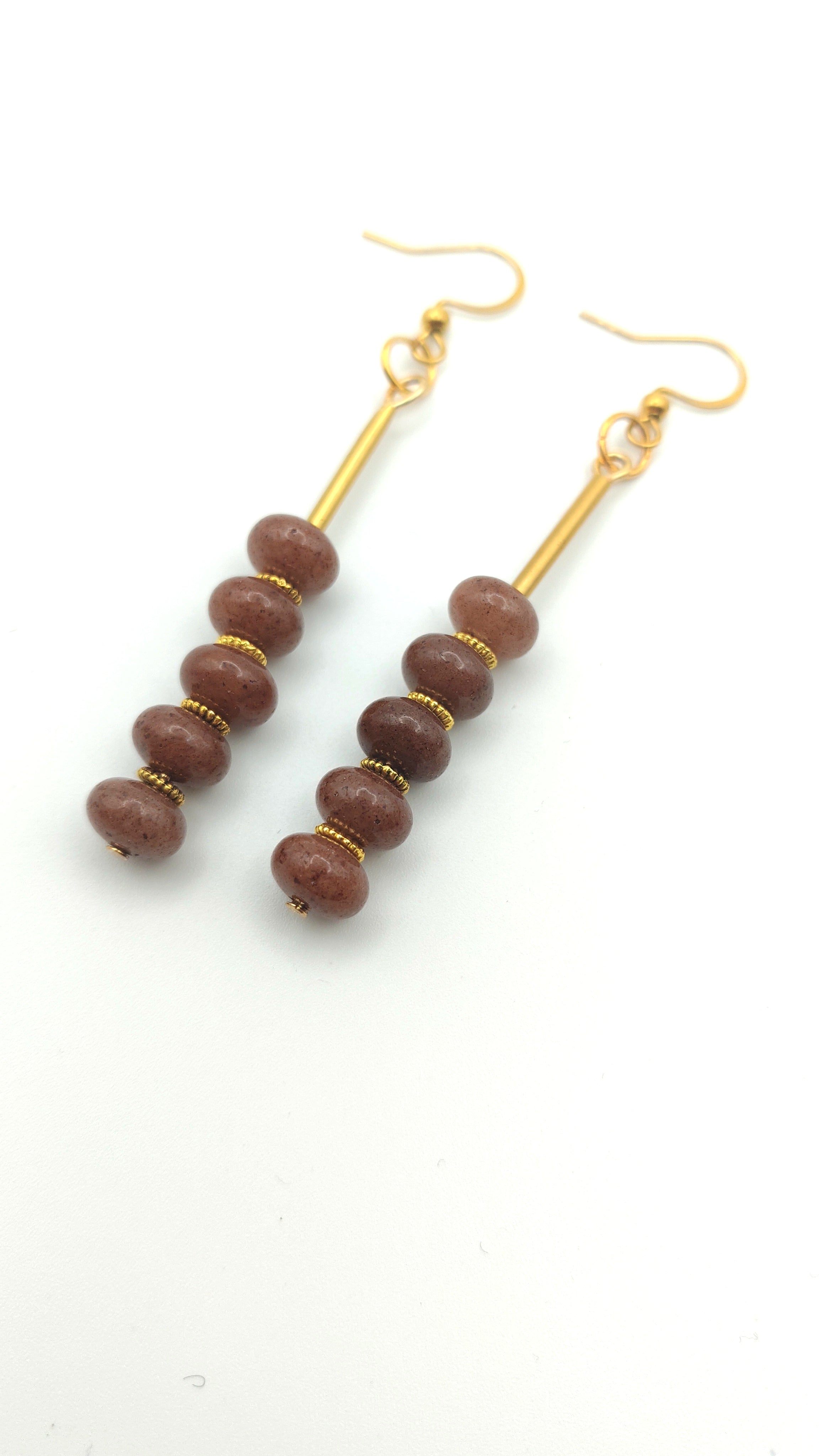 Orecchini pietre e ottone