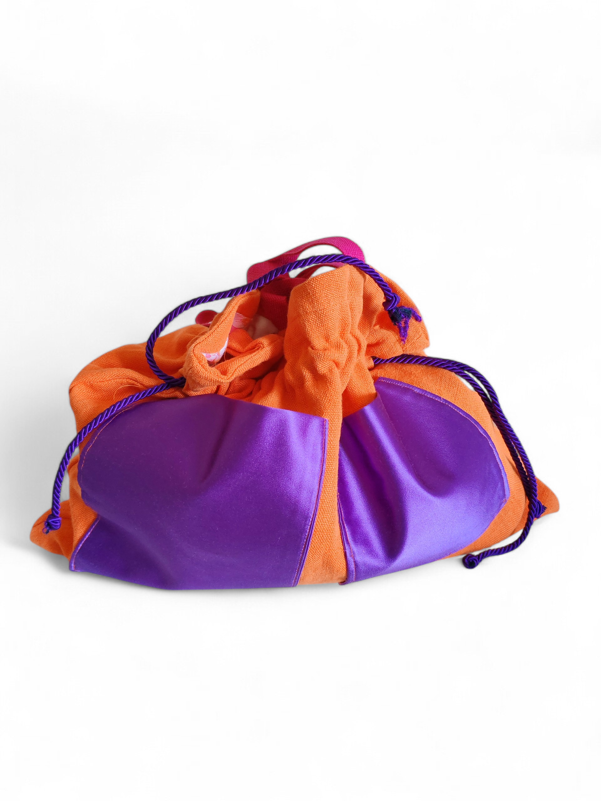 Borsa in lino e raso