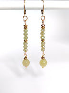 Orecchini pietre e cristalli verde lime