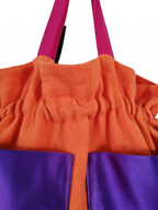 Borsa in lino e raso