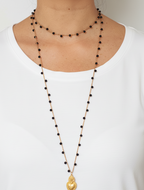 Collana cuore sacro pietre nere