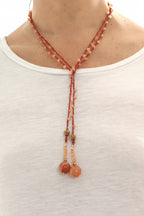 Collana con pietre arancio