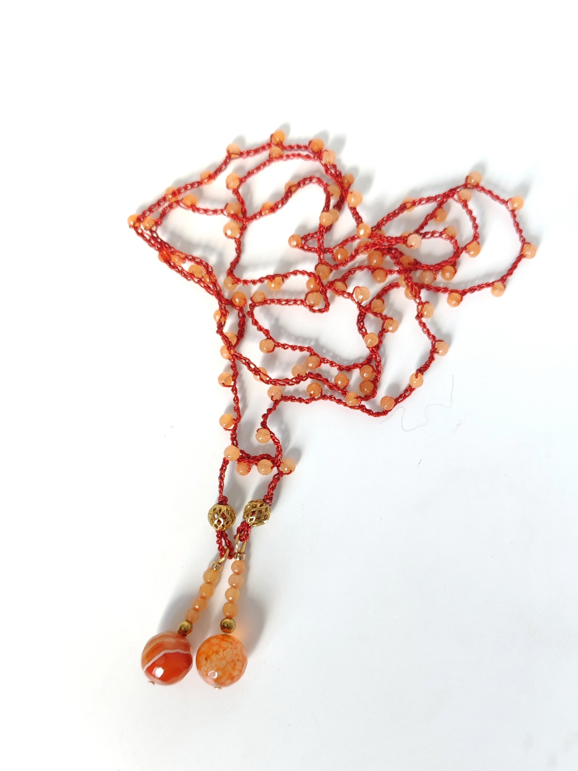 Collana con pietre arancio