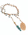 Collana agata muschiata con ciondolo