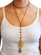 Collana pietre color terracotta