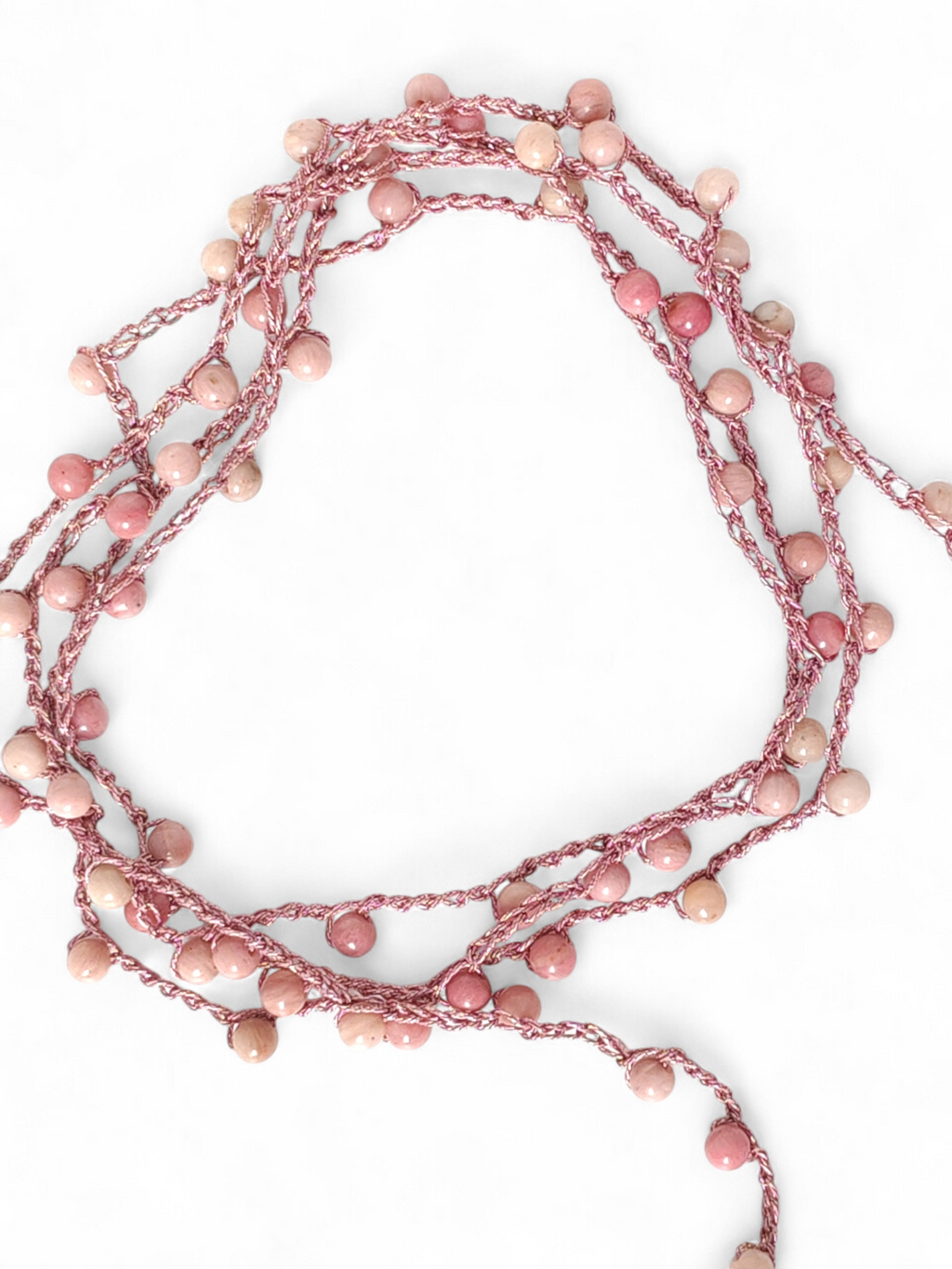 Collana pietre rosa