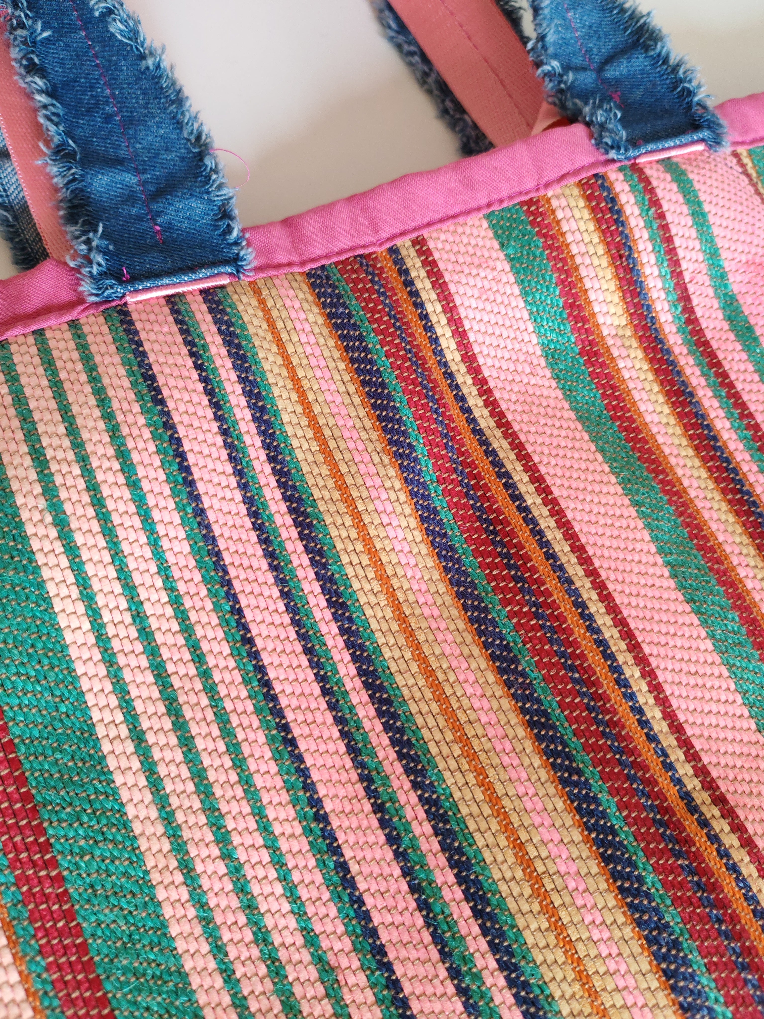 Borsa in yuta multicolore