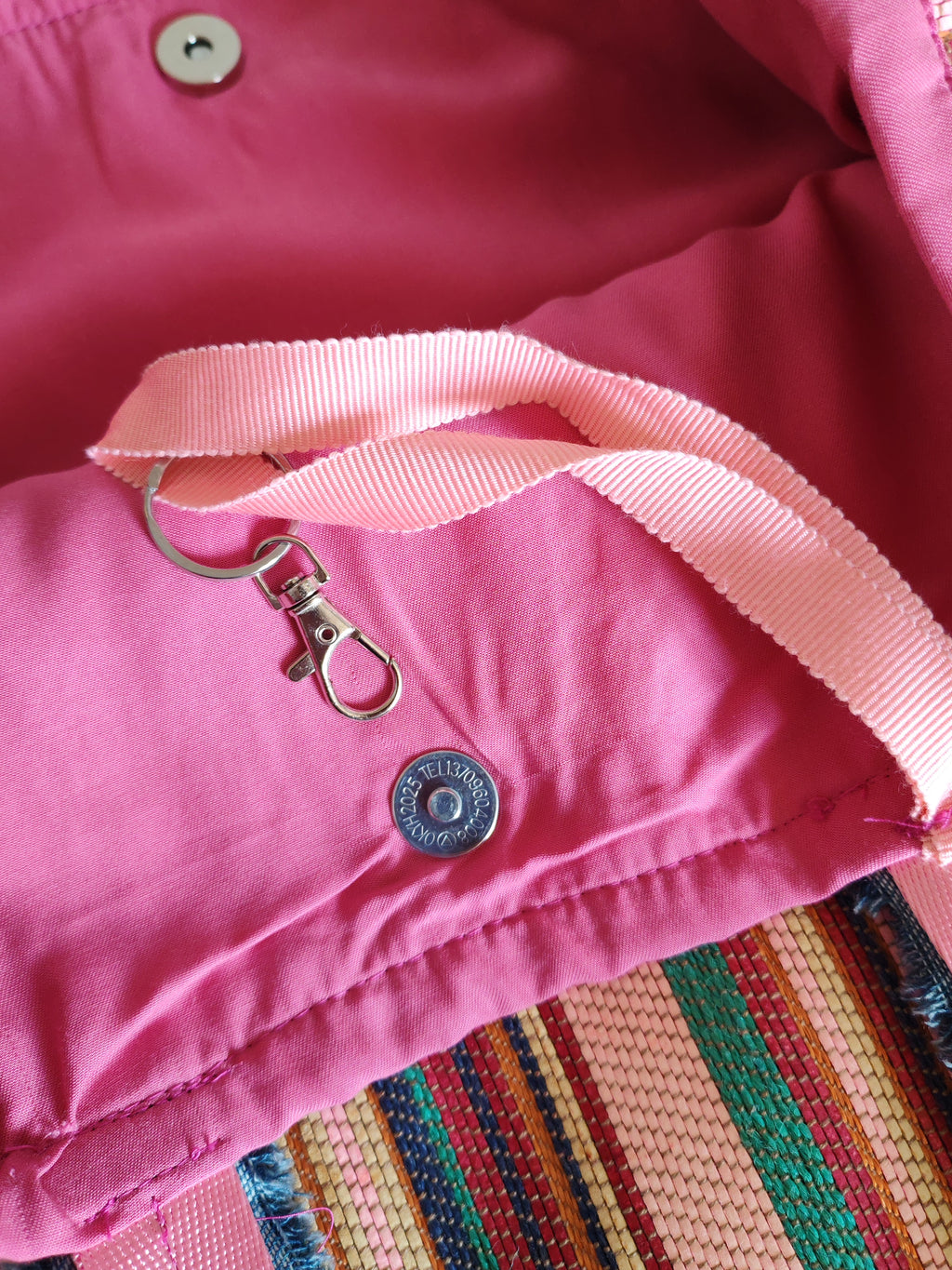 Borsa in yuta multicolore