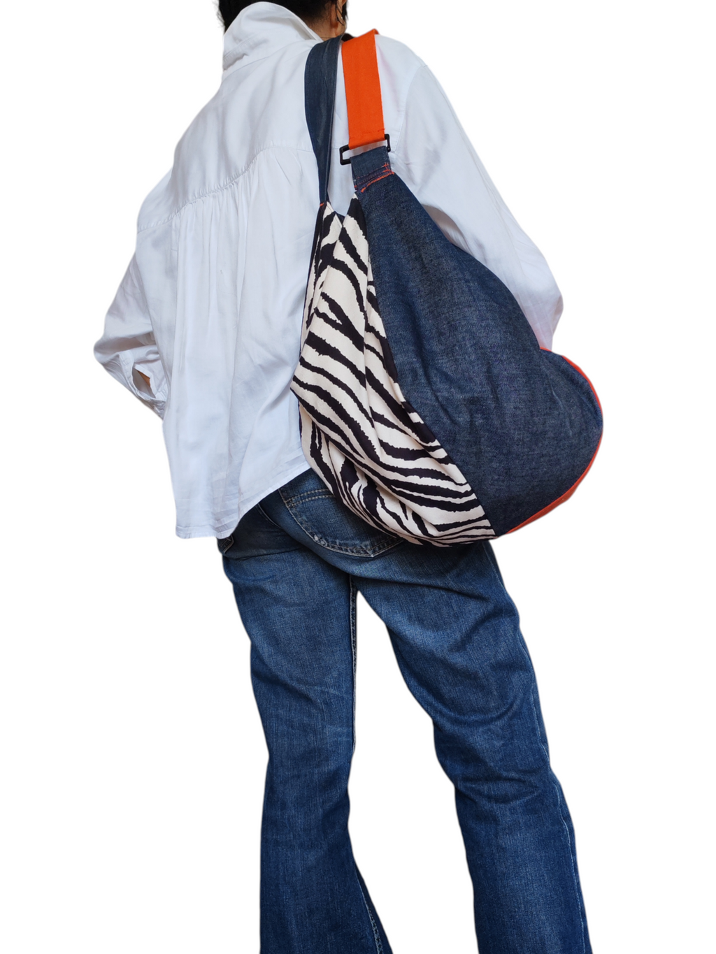 Borsa zebra e jeans double face