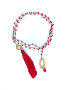 Collana rossa con nappa