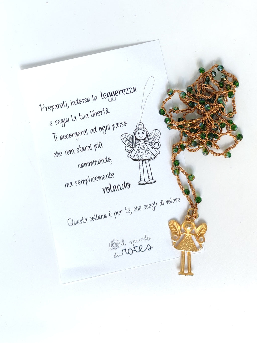 Collana donna con le ali simbolo di libertà