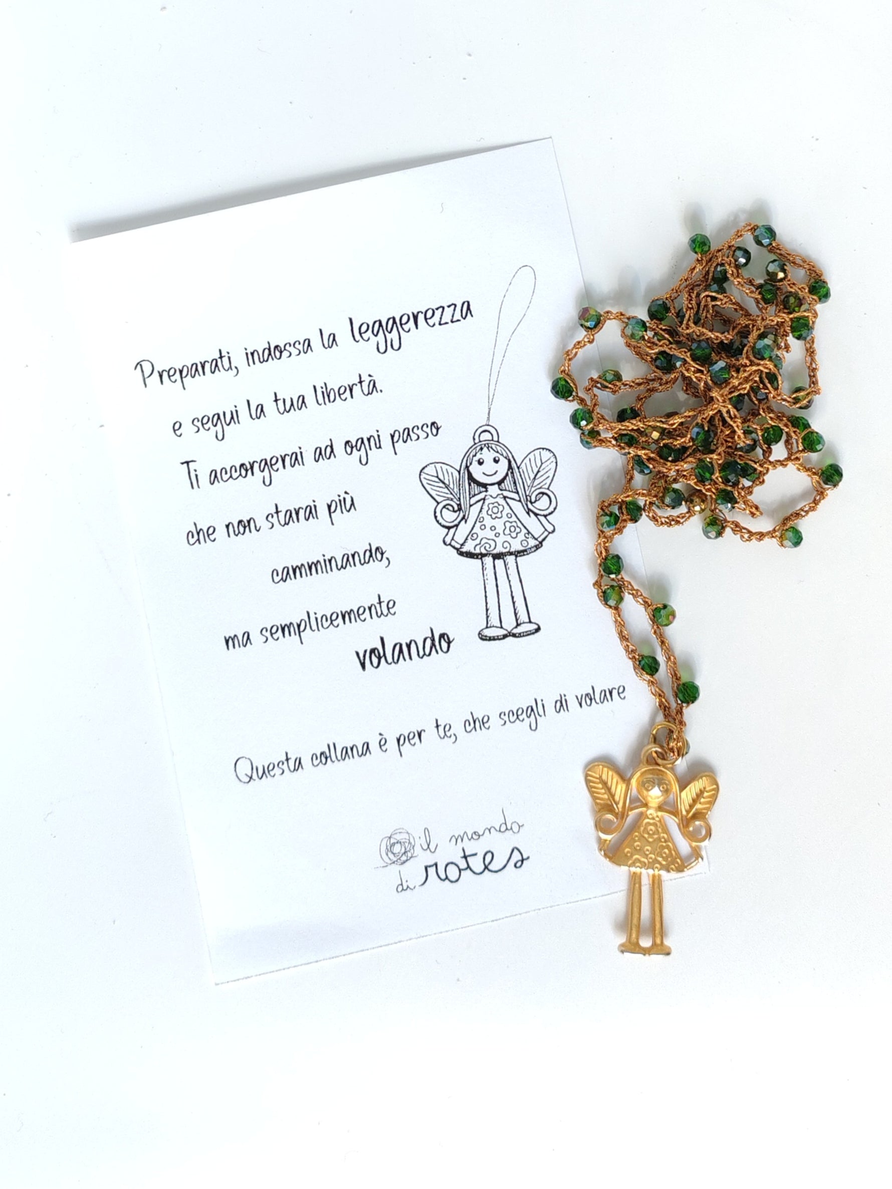 Collana donna con le ali simbolo di libertà