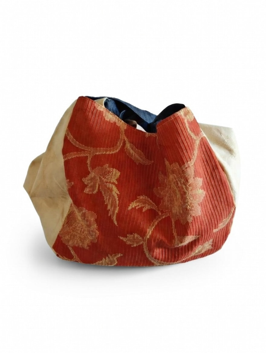 Borsa zaino double face jeans leggero e fantasia