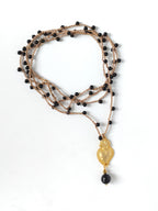 Collana cuore sacro pietre nere