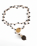 Collana ciondolo nero e dorato