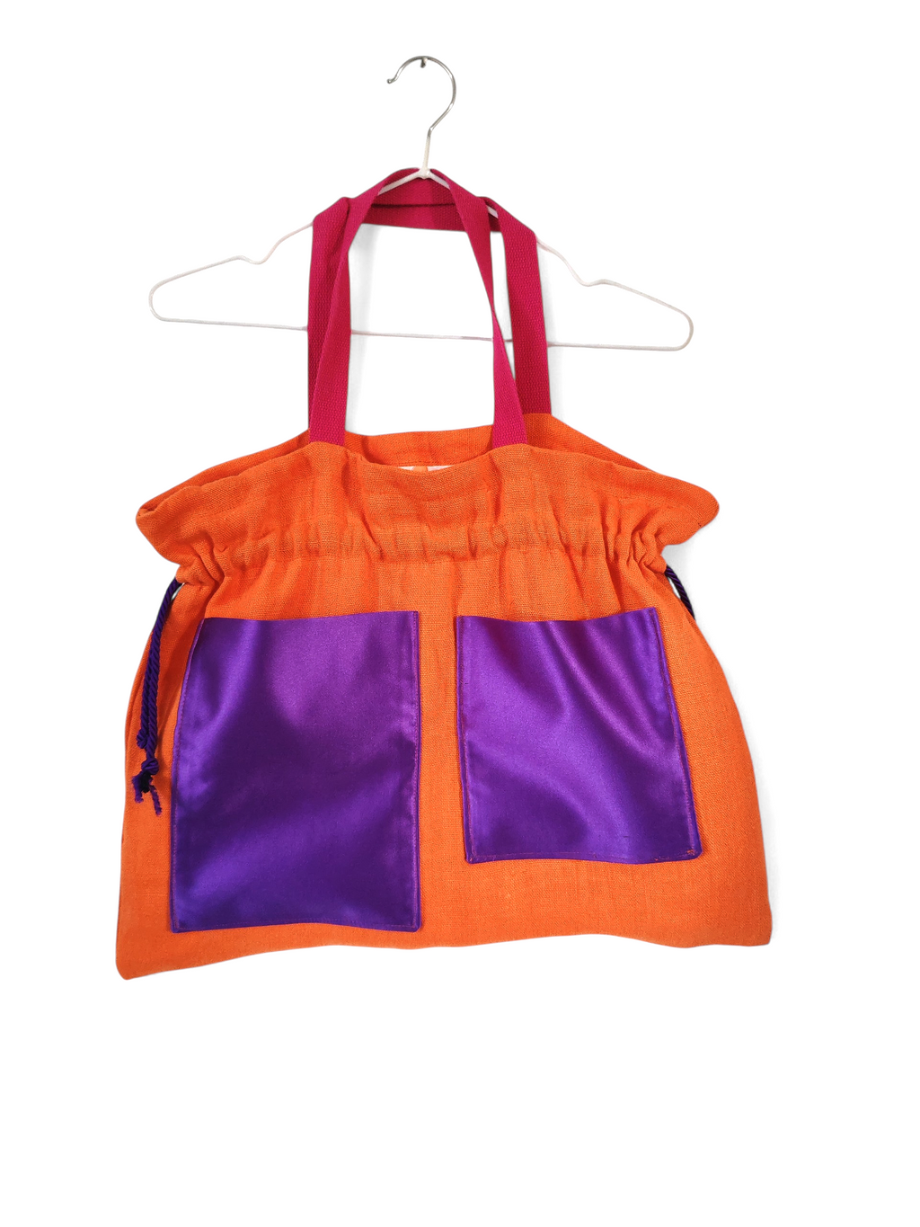 Borsa in lino e raso