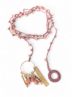 Collana pietre rosa