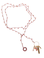 Collana pietre rosa