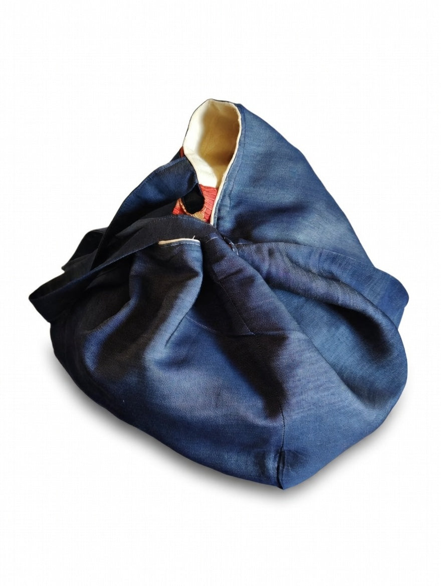 Borsa zaino double face jeans leggero e fantasia