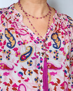 Collana fucsia con nappa