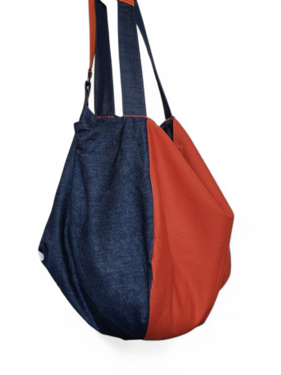 Borsa zebra e jeans double face